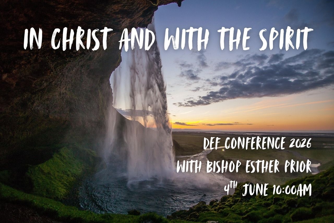 A waterfall and sunset.